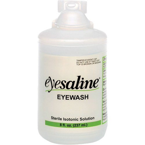 Saline Eyewash Bottles, Full Bottle, 8 oz. Sécurité Médic