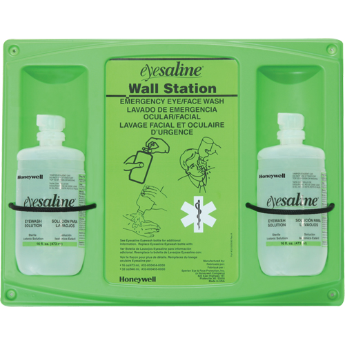 Saline Eyewash Wall Station, Double Sécurité Médic