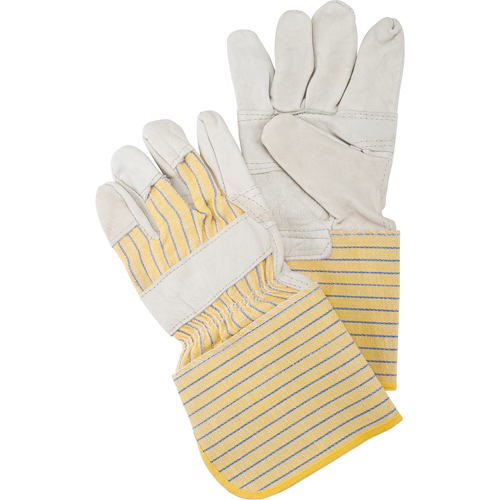 Patch Palm Fitters Gloves, Large, Grain Cowhide Palm, Cotton Inner Lining Sécurité Médic
