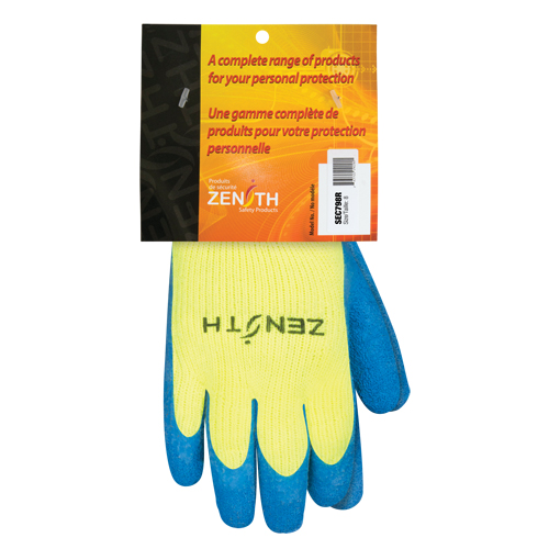 High Visibility Coated Gloves, 8, Rubber Latex Coating, 7 Gauge, Acrylic Shell Sécurité Médic