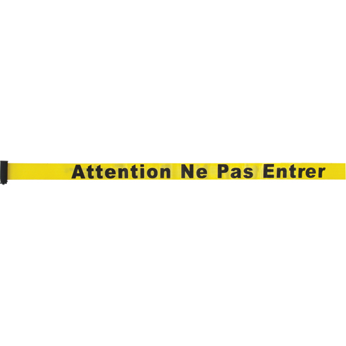 Tape Cassette for Build-Your-Own Crowd Control Barriers, Attention ne pas entrer, 7', Yellow Tape Sécurité Médic
