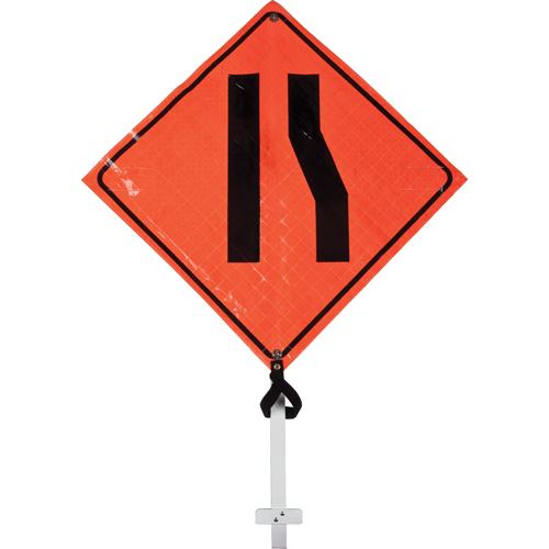 Narrow Road Pole Sign, 24" x 24", Vinyl, Pictogram Sécurité Médic