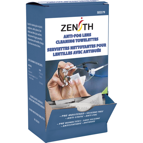 Lens Cleaning Towelettes, 5" x 8", Pack Of 100 Sécurité Médic
