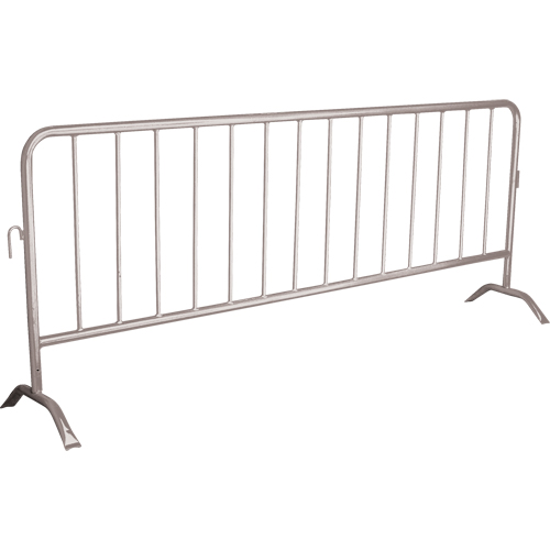 Portable Barrier, Interlocking, 102" L x 40" H, Silver Sécurité Médic