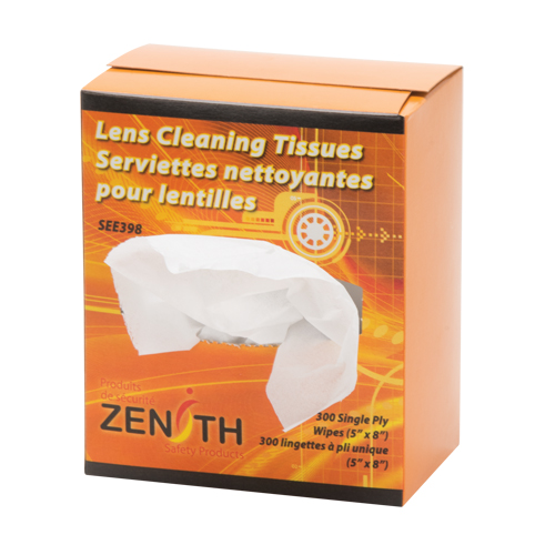 Serviettes nettoyantes pour lentilles, 5" x 8", 300 /pqt. Sécurité Médic