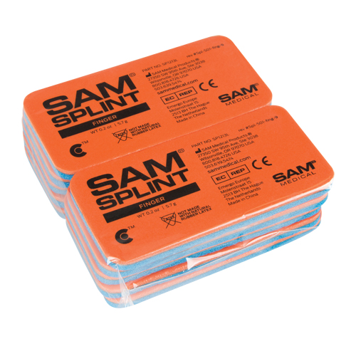 Attelles Sam, Doigt et orteil, Aluminium rembourr&eacute; au caoutchouc-mousse, 1-13/16", Classe 1 Sécurité Médic