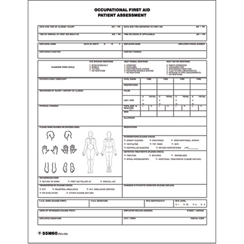 Patient Assessment Chart Sécurité Médic