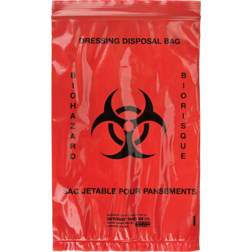 Hazardous Waste Bags, Infectious Waste, 9" L x 6" W Sécurité Médic