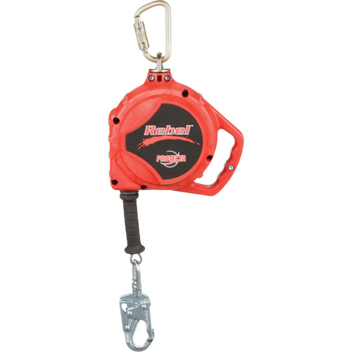 Rebel Self Retracting Lifeline, 33', Galvanized Steel, Swivel Sécurité Médic