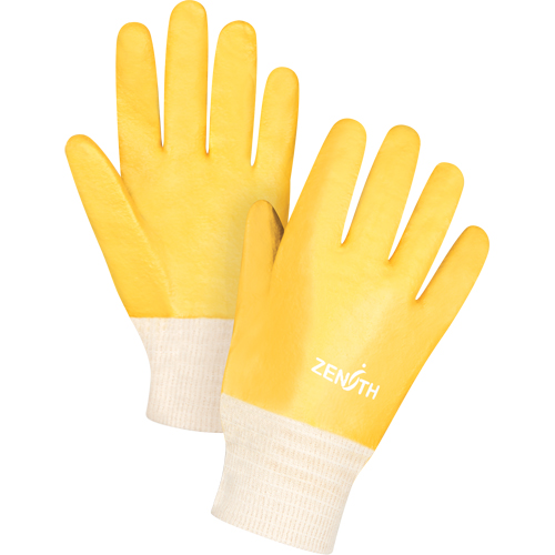 Rough-Finish Chemical-Resistant Gloves, Size 9, 10" L, PVC, Interlock Inner Lining, 47-mil Sécurité Médic