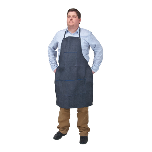Apron, Cotton, 38" L x 28" W, Blue Sécurité Médic