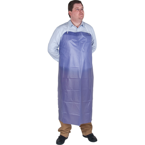 Lightweight Apron, Vinyl, 45" L x 36" W, Blue Sécurité Médic