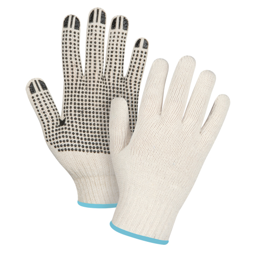 Heavyweight Dotted String Knit Gloves, Poly/Cotton, Single Sided, 7 Gauge, X-Large Sécurité Médic