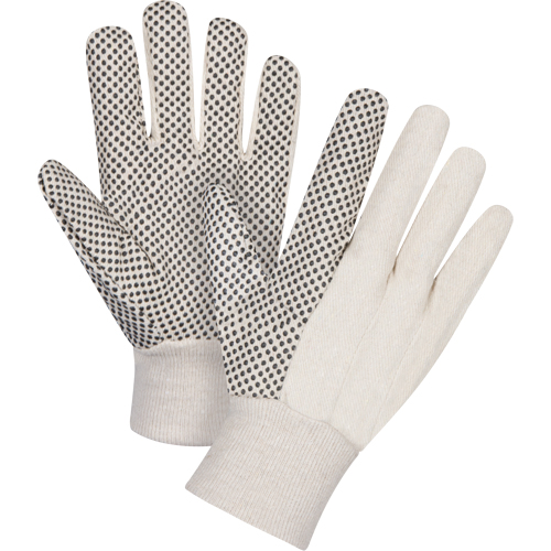 Gants en toile de coton &agrave; pois sur la paume, 8 oz, Grand Sécurité Médic