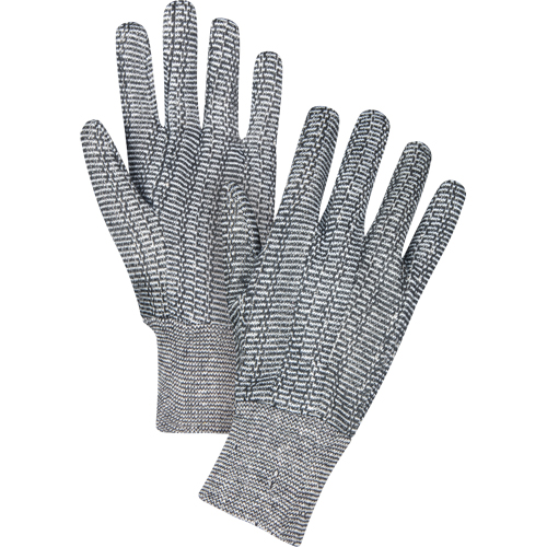 Jersey Gloves, X-Large, Salt & Pepper, Unlined, Knit Wrist Sécurité Médic