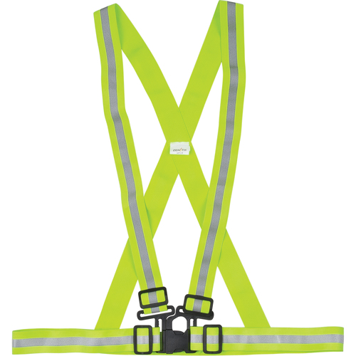 Standard-Duty Safety Harness, High Visibility Lime-Yellow, Silver Reflective Colour, Medium Sécurité Médic