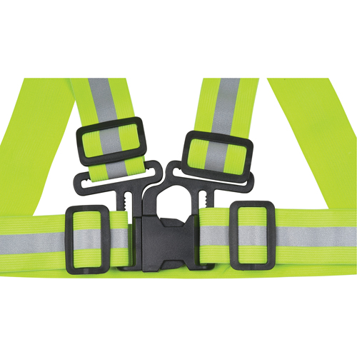 Standard-Duty Safety Harness, High Visibility Lime-Yellow, Silver Reflective Colour, Medium Sécurité Médic