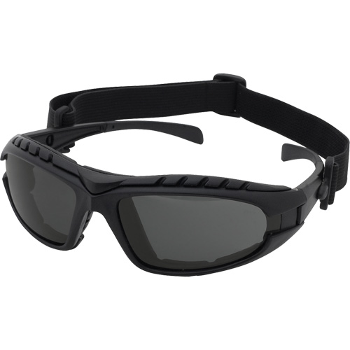 Dustdevil Black Frame Safety Glasses, Grey Lens, Anti-Fog/Anti-Scratch, ANSI Z87+/Meets/Exceeds CSA Z94.3 Sécurité Médic