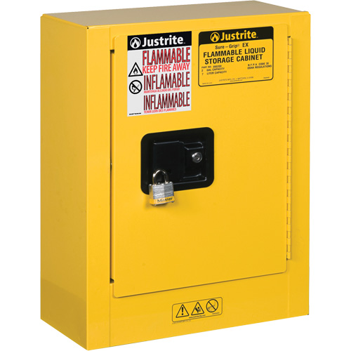 Mini-armoires de s&eacute;curit&eacute; Sure-Grip EX pour produits inflammables, 2 gal., 1 Porte(s), 17" La x 22" h x 8" p Sécurité Médic