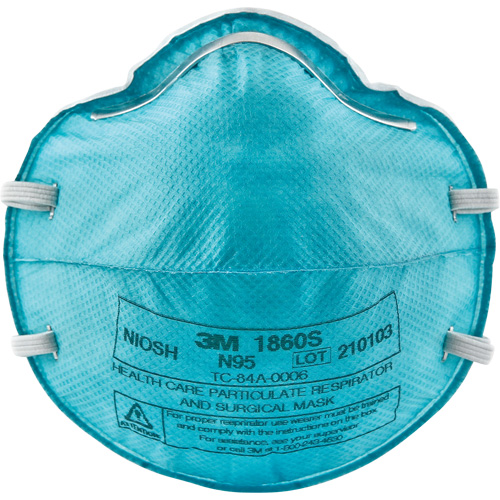 Respirateur 1860S contre les particules pour les soins de la sant&eacute;, N95, Certifi&eacute; NIOSH, Petit Sécurité Médic
