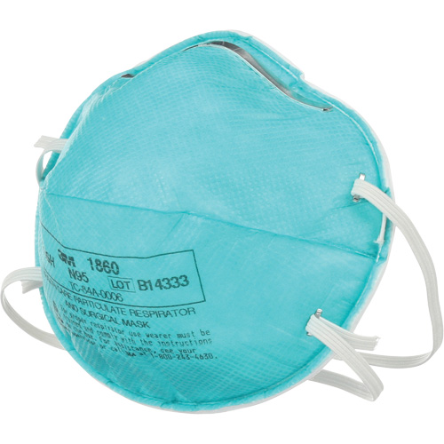 Respirateur 1860 contre les particules pour les soins de la sant&eacute;, N95, Certifi&eacute; NIOSH Sécurité Médic