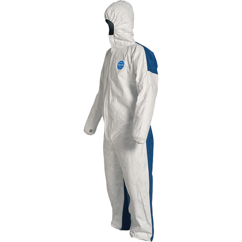 Combinaisons avec capuchon, 2T-Grand, Bleu/Blanc, Tyvek 400 D Sécurité Médic