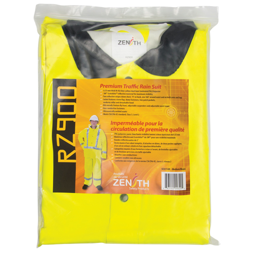 Imperm&eacute;able pour la circulation de premi&egrave;re qualit&eacute; RZ900, Polyester/PVC, Moyen, Jaune lime Sécurité Médic