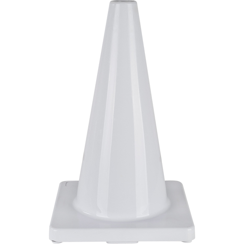 C&ocirc;ne de couleur pour la signalisation, 18", Blanc Sécurité Médic