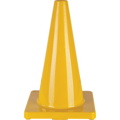 C&ocirc;ne de couleur pour la signalisation, 18", Jaune Sécurité Médic