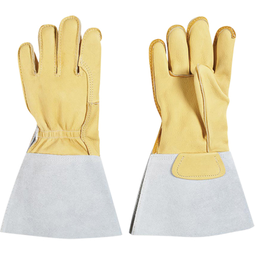 Lineman's Glove, Large, Grain Cowhide Palm, Cotton Inner Lining Sécurité Médic