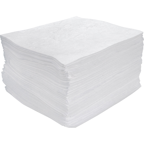 Premium Meltblown Sorbent Pads, Oil Only, 15" x 17", 30 gal. Absorbancy Sécurité Médic