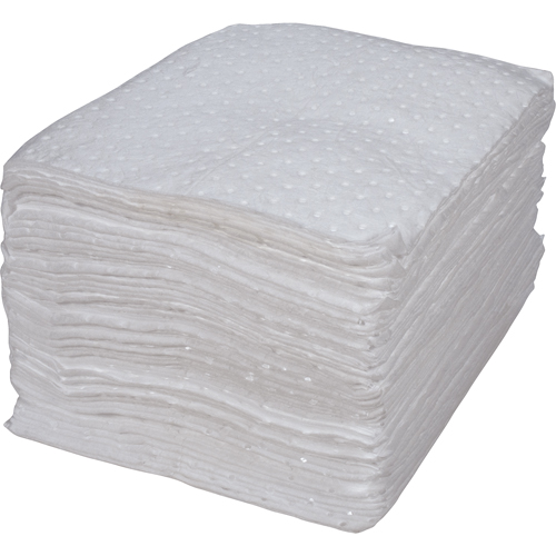 Premium Bonded Sorbent Pads, Oil Only, 15" x 17", 25 gal. Absorbancy Sécurité Médic