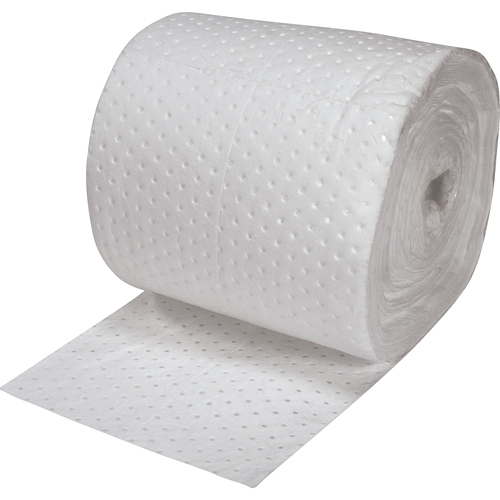 Feuilles absorbantes en fibres fines de premi&egrave;re qualit&eacute;, Lourd, 150' lo x 15" la, Absorption 25 gal. Sécurité Médic