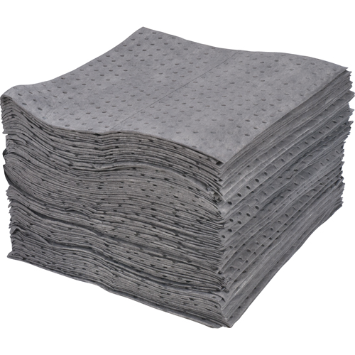 Premium Laminated (SMS) Sorbent Pads, Universal, 15" x 17", 25 gal. Absorbancy Sécurité Médic