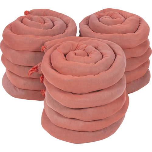 Sorbents Socks, Hazmat, 50 gal. Absorbancy, 3" W x 8' L, Pack of 15 Sécurité Médic