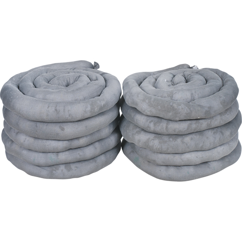 Sorbents Socks, Universal, 40 gal. Absorbancy, 3" W x 10' L, Pack of 10 Sécurité Médic