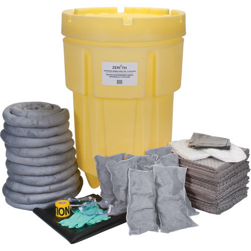 Trousse de lutte contre les d&eacute;versements pour &eacute;tabli, Universel, Baril, Absorbance de 95 gal. US Sécurité Médic
