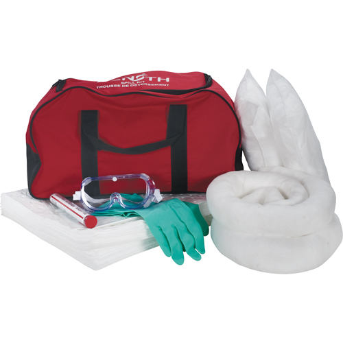 Trousse de lutte contre les d&eacute;versements de premi&egrave;re qualit&eacute; pour v&eacute;hicules, Huile seulement, Sac, Absorbance de 10 gal. US Sécurité Médic