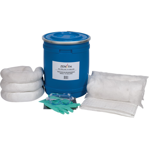 Trousse de lutte contre les d&eacute;versements de premi&egrave;re qualit&eacute; pour camion, Huile seulement, Baril, Absorbance de 10 gal. US Sécurité Médic