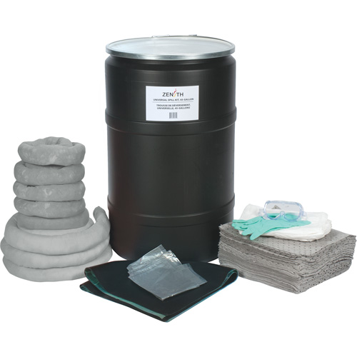 Spill Kit, Universal, Drum, 55 US gal. Absorbancy Sécurité Médic