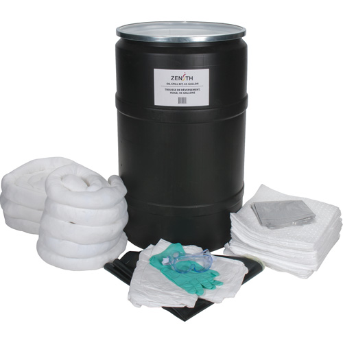 Spill Kit, Oil Only, Drum, 55 US gal. Absorbancy Sécurité Médic