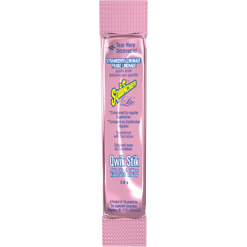 Sqwincher&reg; ZERO&reg; Qwik Stik Rehydration Drink, Single Serve, Strawberry lemonade Sécurité Médic