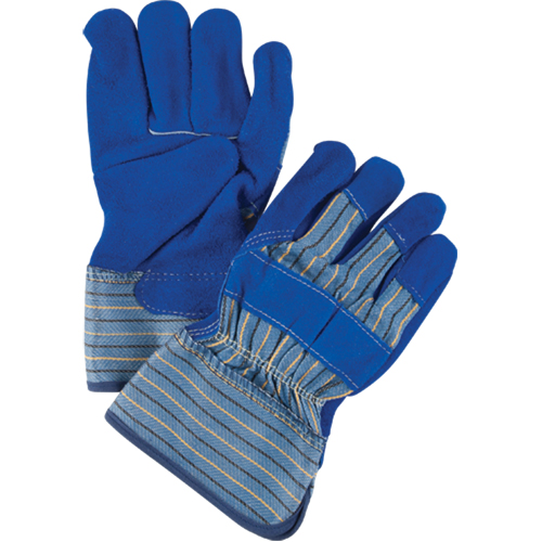 Gants d'ajusteur de premi&egrave;re qualit&eacute; avec coutures en Kevlar, Grand, Paume en Cuir de vache refendu, Doublure en Coton Sécurité Médic