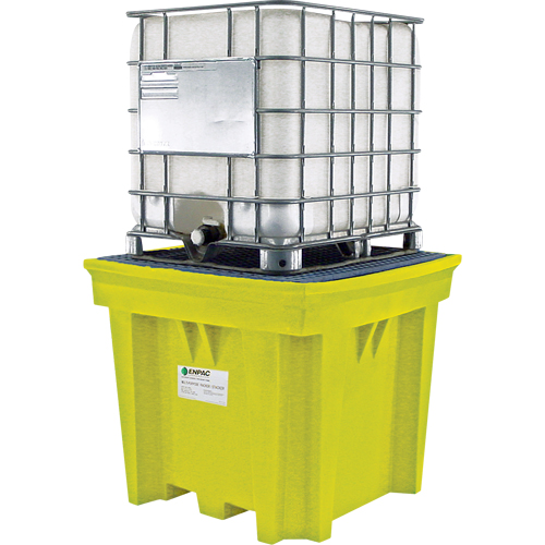GRV Space-Saver sans drain, Capacit&eacute; de d&eacute;versement 275 gal. US, 57" x 57" x 48" Sécurité Médic