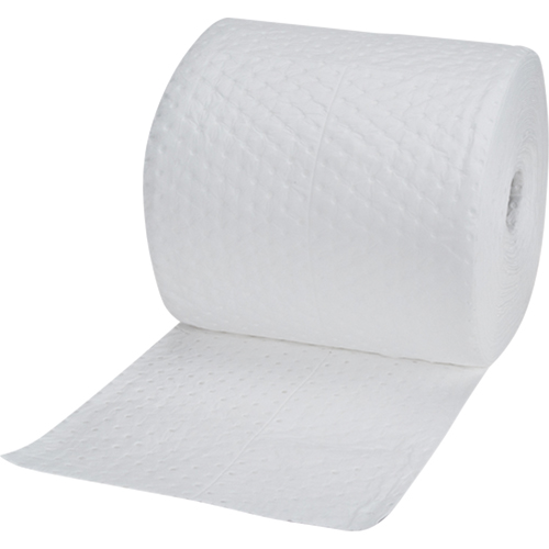 Industrial-Grade Fine Fibre Sorbent Rolls, Heavyweight, 150' L x 15" W, 35 Gal. Absorbancy Sécurité Médic