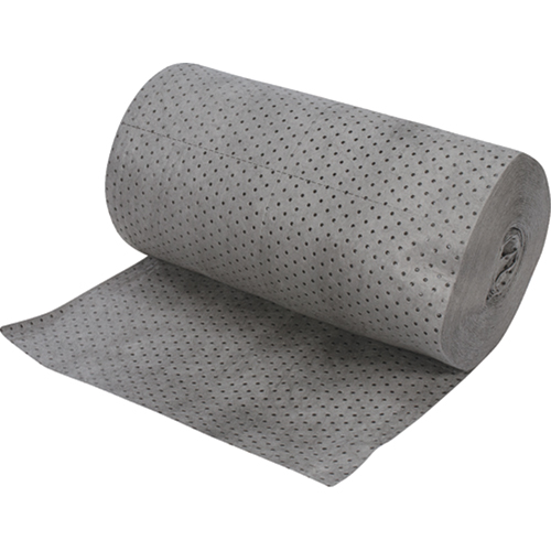 Rouleaux absorbants en fibres fines de calibre industriel, Lourd, 150' lo x 30" la, Absorption 70 gal. Sécurité Médic