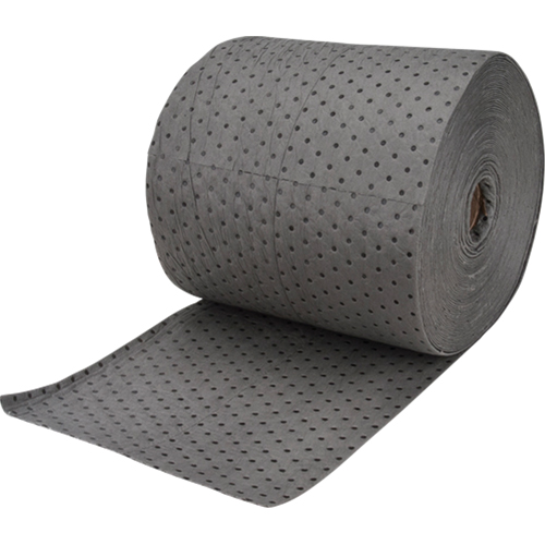 Rouleaux absorbants en fibres fines de calibre industriel, Lourd, 150' lo x 15" la, Absorption 35 gal. Sécurité Médic
