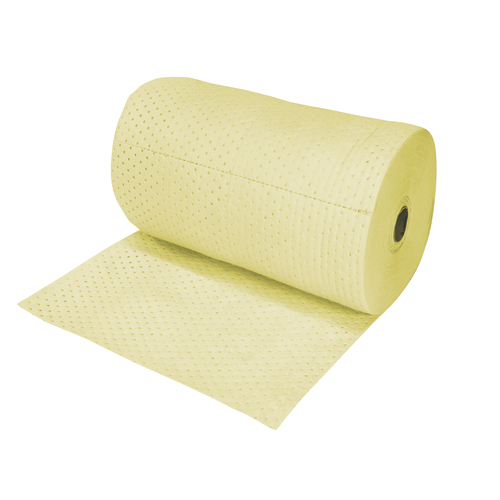 Industrial-Grade Fine Fibre Sorbent Rolls, Mediumweight, 150' L x 30" W, 50 gal. Absorbancy Sécurité Médic