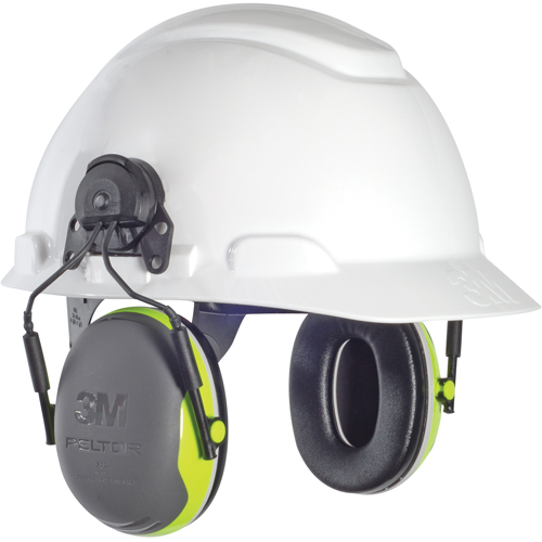 Peltor X Series Earmuffs, Cap Mount, 25 NRR dB Sécurité Médic