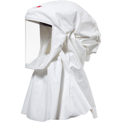 Cagoule Versaflo de haute durabilit&eacute; avec coiffe int&eacute;gr&eacute;e, Grand/Moyen, Coiffe souple, Bavette Simple Sécurité Médic